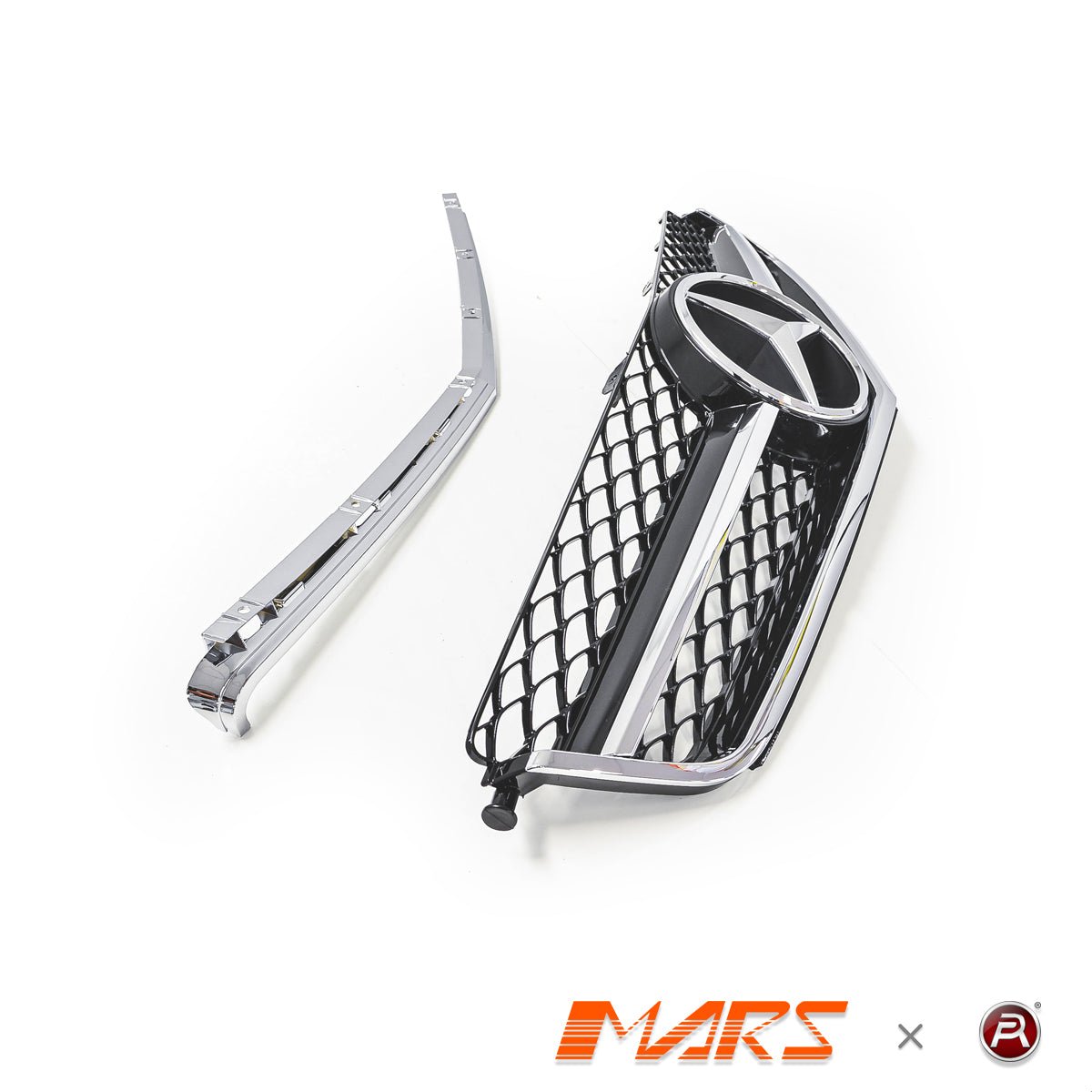 Chrome Black Update Style Front Bumper Grille Grill Bodykit for Mercedes - Benz W204 AMG C63 2007 - 2011 - Mars Performance