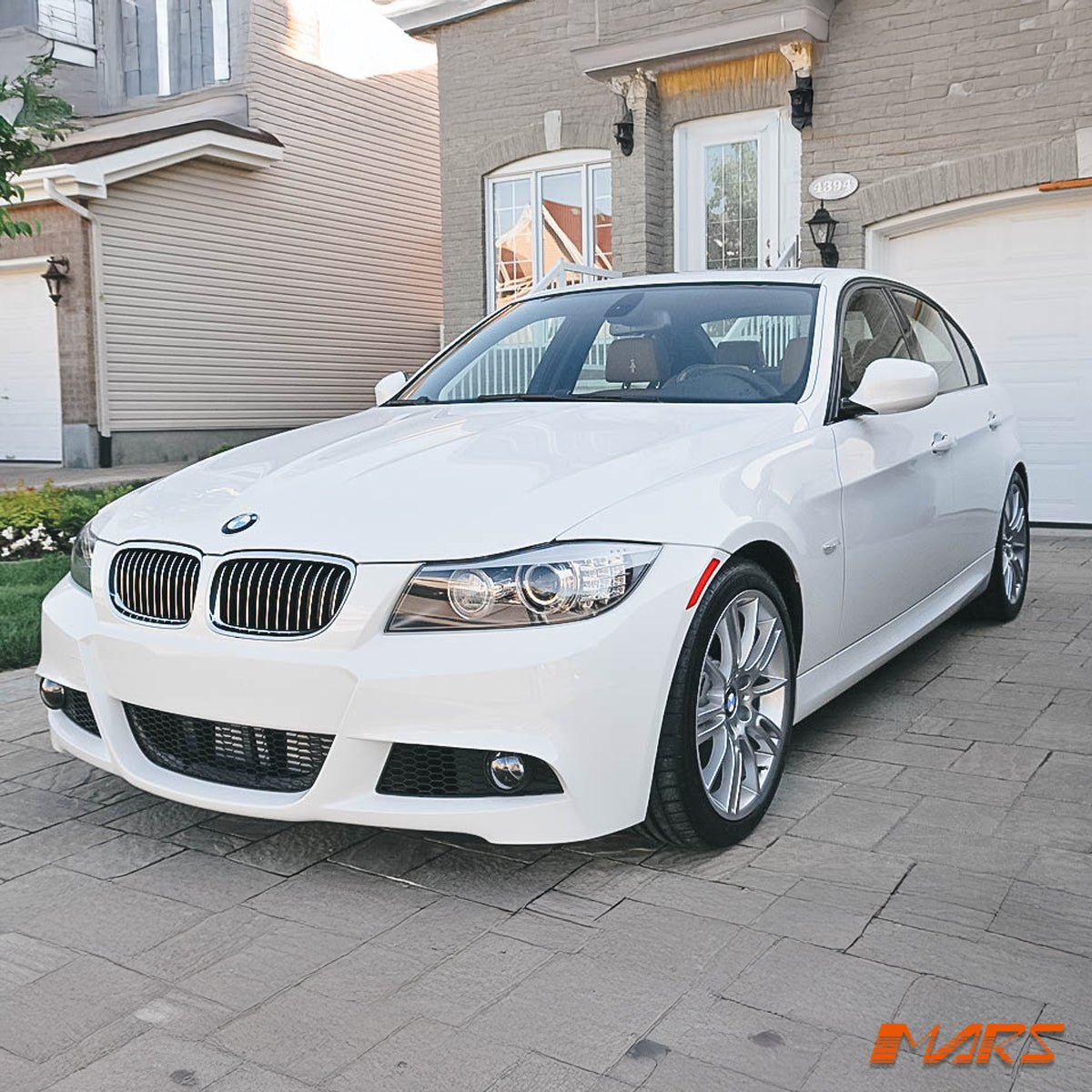 Chrome M3 style front bumper bar grill grille bodykit for BMW 3 - Series E90 Sedan & E91 Wagon 2009 - 2011 LCI - Mars Performance
