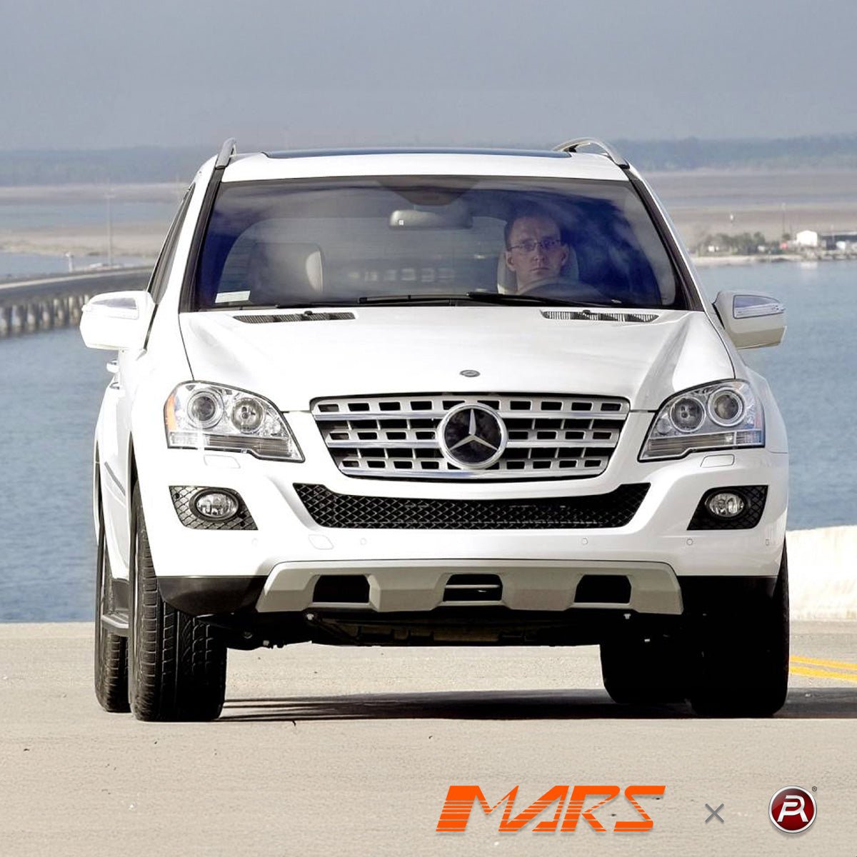 Chrome Silver AMG Style Front Bumper Bar Grill Bodykit for Mercedes - Benz ML - Class W164 2009 - 2012 & ML63 - Mars Performance