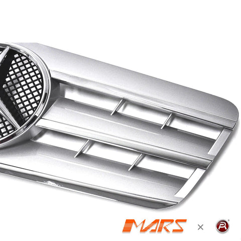 Chrome Silver CL3 Front Grill Grille Bodykit for Mercedes - Benz CLK - Class W208 C208 1997 - 2002 - Mars Performance