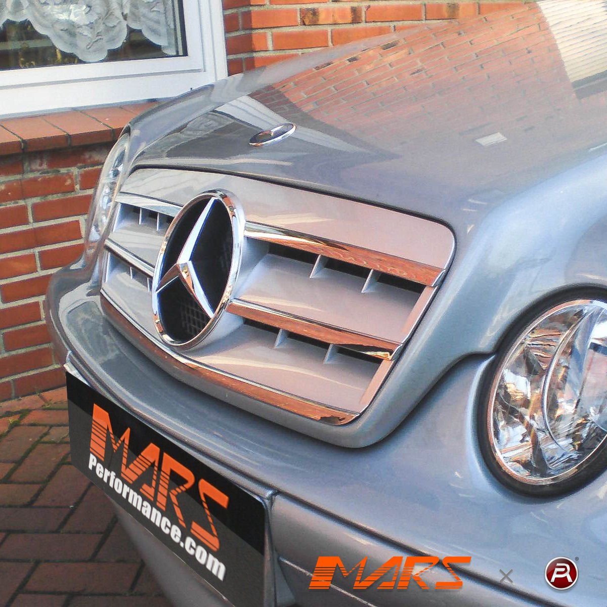 Chrome Silver CL3 Front Grill Grille Bodykit for Mercedes - Benz CLK - Class W208 C208 1997 - 2002 - Mars Performance