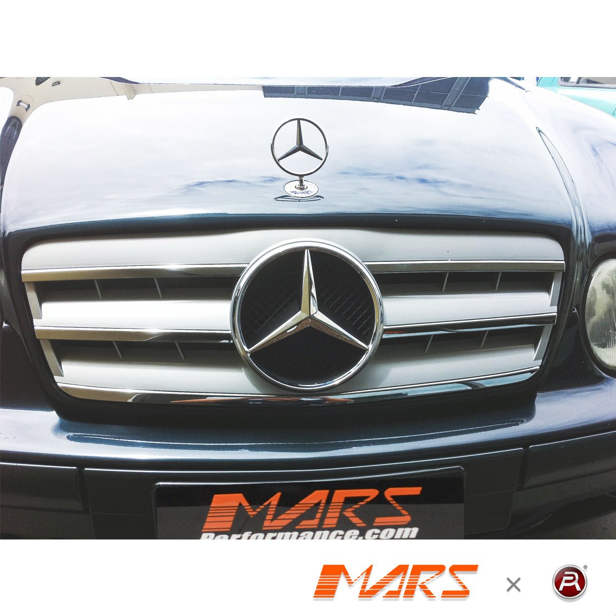 Chrome Silver CL3 Front Grill Grille Bodykit for Mercedes - Benz CLK - Class W208 C208 1997 - 2002 - Mars Performance