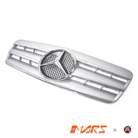 Chrome Silver CL3 Front Grill Grille Bodykit for Mercedes - Benz CLK - Class W208 C208 1997 - 2002 - Mars Performance