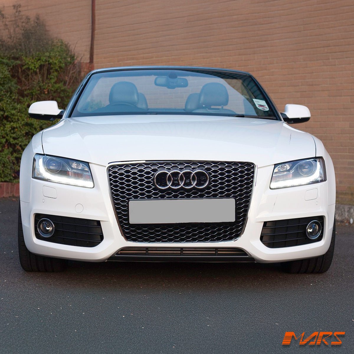 Chrome Silver Honeycomb RS5 Style Front Bumper Bar Grille Grill Bodykit for AUDI A5 S5 8T 2008 - 2012 - Mars Performance