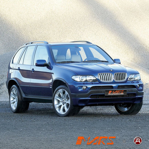 Chrome Silver X5M Style Front Kidney Grille Grill Bodykit for BMW X5 E53 LCI 2004 - 2006 - Mars Performance