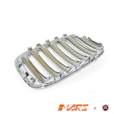 Chrome Silver X5M Style Front Kidney Grille Grill Bodykit for BMW X5 E53 LCI 2004 - 2006 - Mars Performance