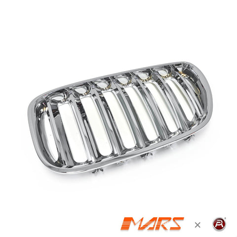 Chrome Silver X5M Style Front Kidney Grille Grill Bodykit for BMW X5 E53 LCI 2004 - 2006 - Mars Performance