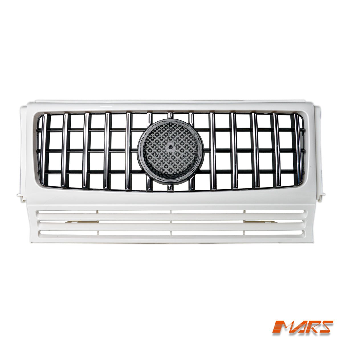 Chrome White Panamericana Front bumper Bar Radiator Grille Grill Bodykit for Mercedes - Benz G - Class W463 1990 - 2018 & AMG G63 - Mars Performance