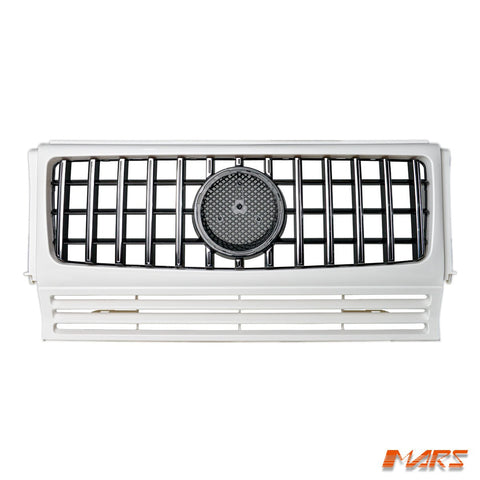 Chrome White Panamericana Front bumper Bar Radiator Grille Grill Bodykit for Mercedes - Benz G - Class W463 1990 - 2018 & AMG G63 - Mars Performance