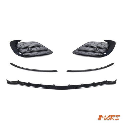 CLA35 AMG Style Front Bumper Bar Carnards Blades Lip Spoiler Bodykit for Mercedes - Benz CLA - Class C118 W118 2018 - 2024 - Mars Performance
