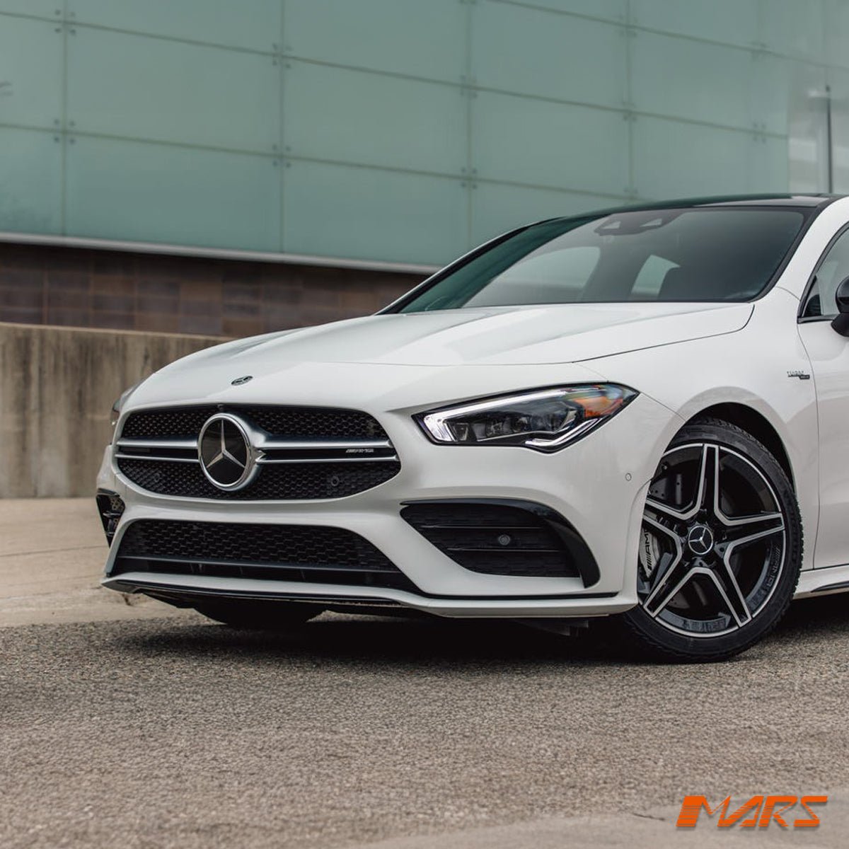 CLA35 AMG Style Front Bumper Bar Carnards Blades Lip Spoiler Bodykit for Mercedes - Benz CLA - Class C118 W118 2018 - 2024 - Mars Performance