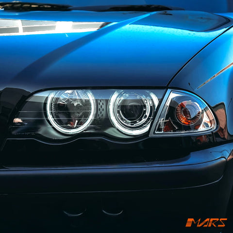 Clear Front Corner turn signal indicator lights for BMW 3 - Series E46 1998 - 2001 Pre LCI Sedan & Wagon - Mars Performance