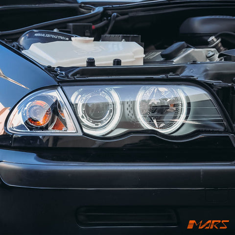 Clear Front Corner turn signal indicator lights for BMW 3 - Series E46 1998 - 2001 Pre LCI Sedan & Wagon - Mars Performance