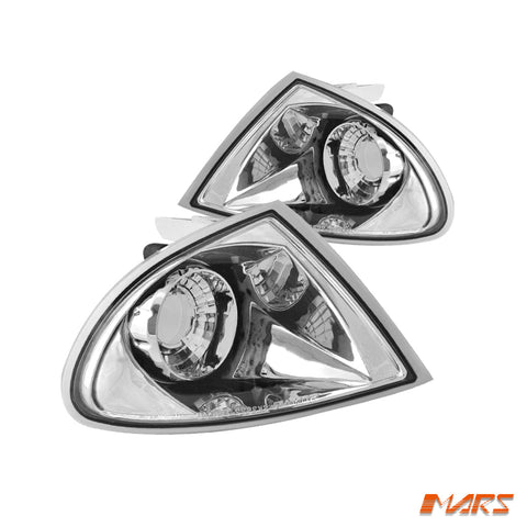 Clear Front Corner turn signal indicator lights for BMW 3 - Series E46 1998 - 2001 Pre LCI Sedan & Wagon - Mars Performance