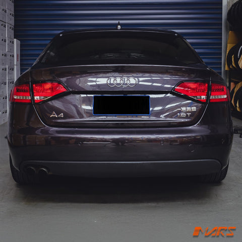 Clear Red 3D LED Stripe Tail Lights for AUDI A4 B8 4D Sedan 2008 - 2012 (Replace Stock LED Lights) - Mars Performance