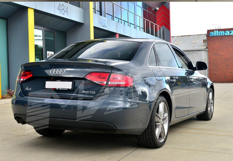 Clear Red 3D LED Stripe Tail Lights for AUDI A4 B8 4D Sedan 2008 - 2012 (Replace Stock LED Lights) - Mars Performance