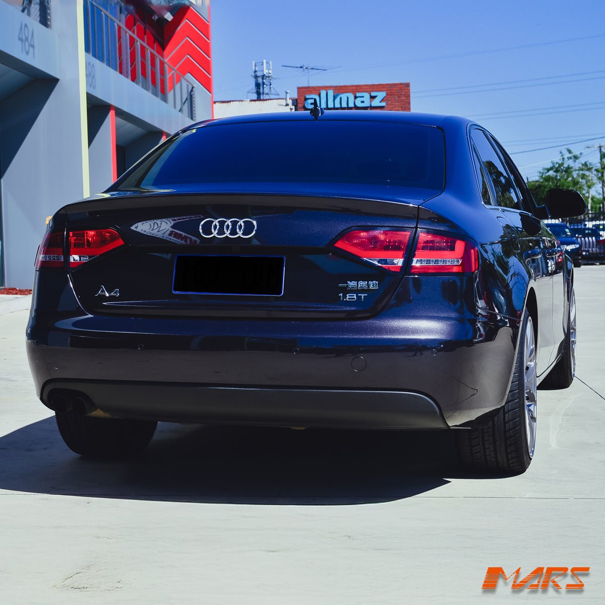 Clear Red 3D LED Stripe Tail Lights for AUDI A4 B8 4D Sedan 2008 - 2012 (Replace Stock LED Lights) - Mars Performance