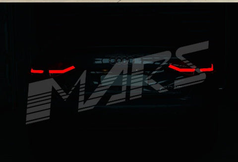Clear Red 3D LED Stripe Tail Lights for AUDI A4 B8 4D Sedan 2008 - 2012 (Replace Stock LED Lights) - Mars Performance