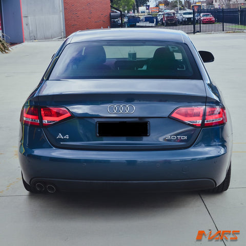 Clear Red 3D LED Stripe Tail Lights for AUDI A4 B8 4D Sedan 2008 - 2012 (Replace Stock LED Lights) - Mars Performance