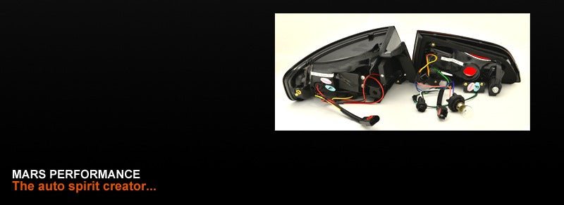 Clear Red 3D LED Stripe Tail Lights for AUDI A4 B8 4D Sedan 2008 - 2012 (Replace Stock LED Lights) - Mars Performance
