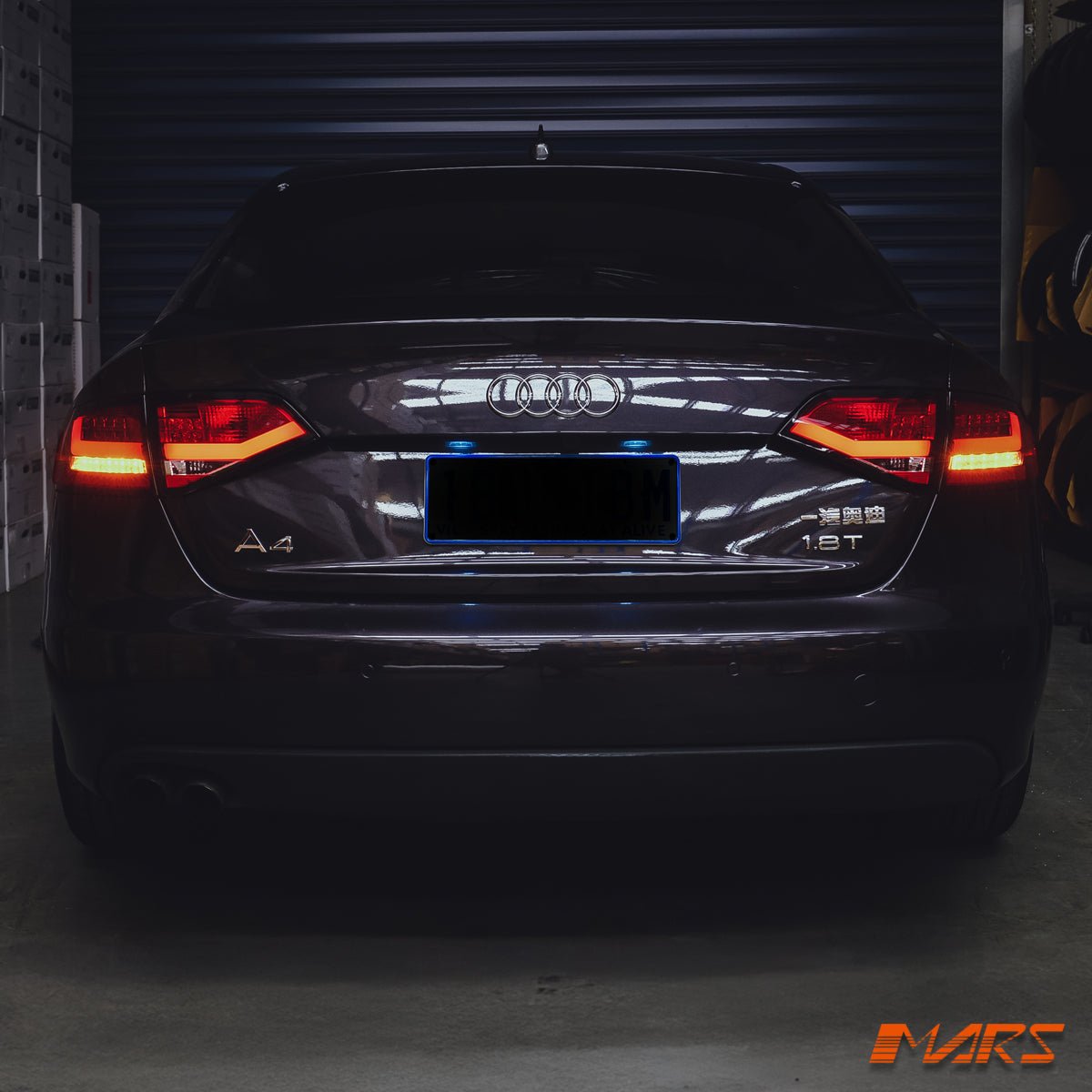 Clear Red 3D LED Stripe Tail Lights for AUDI A4 B8 4D Sedan 2008 - 2012 (Replace Stock LED Lights) - Mars Performance