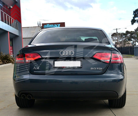 Clear Red 3D LED Stripe Tail Lights for AUDI A4 B8 4D Sedan 2008 - 2012 (Replace Stock LED Lights) - Mars Performance