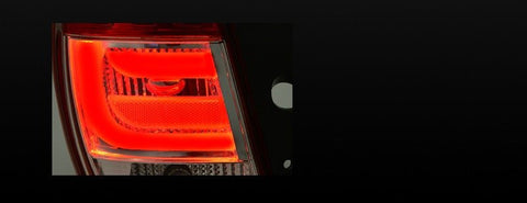 Clear Red 3D LED Stripe Tail Lights for Nissan Micra K13 2010 - 2014 - Mars Performance