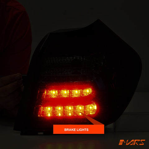 Clear Red 3D LED Tail lights for BMW 1 Series E81 E87 Hatch - Mars Performance