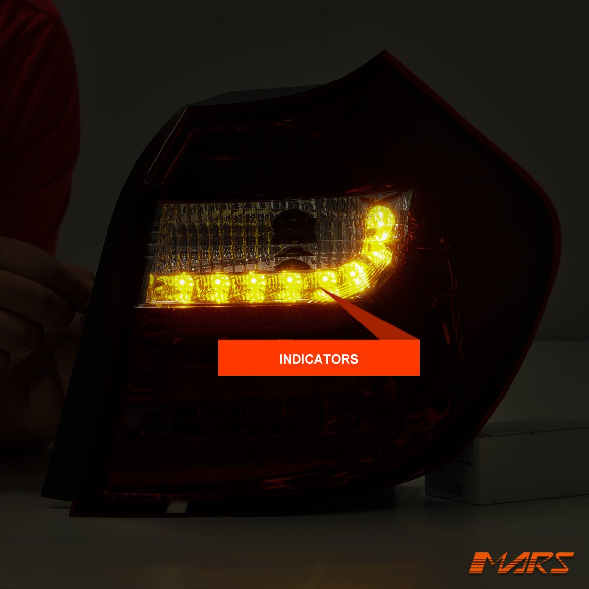 Clear Red 3D LED Tail lights for BMW 1 Series E81 E87 Hatch - Mars Performance