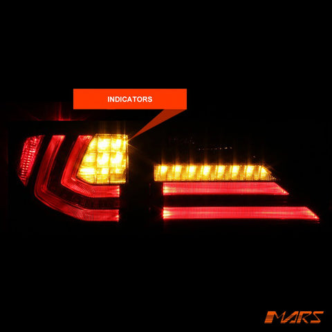 Clear Red 3D Stripe Bar LED Tail light with Sequential Indicators for Lexus RX270 RX350 RX450H AL10 2008 - 2015 - Mars Performance