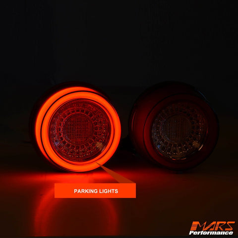 Clear Red Full LED 3D Stripe Bar Tail Lights for FERRARI F360 512 F355 550 575M F50 - Mars Performance