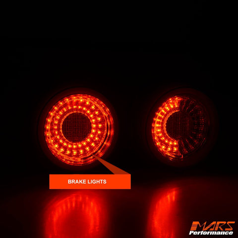 Clear Red Full LED 3D Stripe Bar Tail Lights for FERRARI F360 512 F355 550 575M F50 - Mars Performance