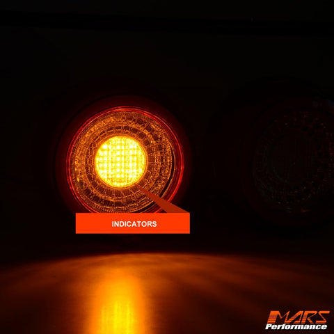 Clear Red Full LED 3D Stripe Bar Tail Lights for FERRARI F360 512 F355 550 575M F50 - Mars Performance