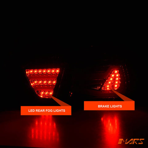 Clear Red Full LED Tail Lights for BMW 3 - Series E90 Sedan Pre LCI 2005 - 2008 - Mars Performance