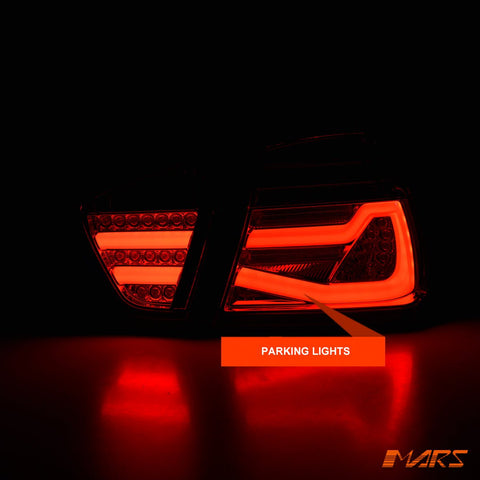 Clear Red Full LED Tail Lights for BMW 3 - Series E90 Sedan Pre LCI 2005 - 2008 - Mars Performance