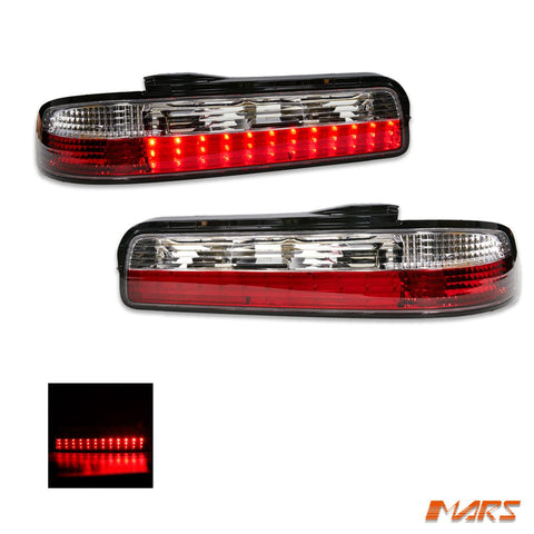 Clear Red JDM LED Tail lights for Nissan Silvia S13 1988 - 1993 - Mars Performance