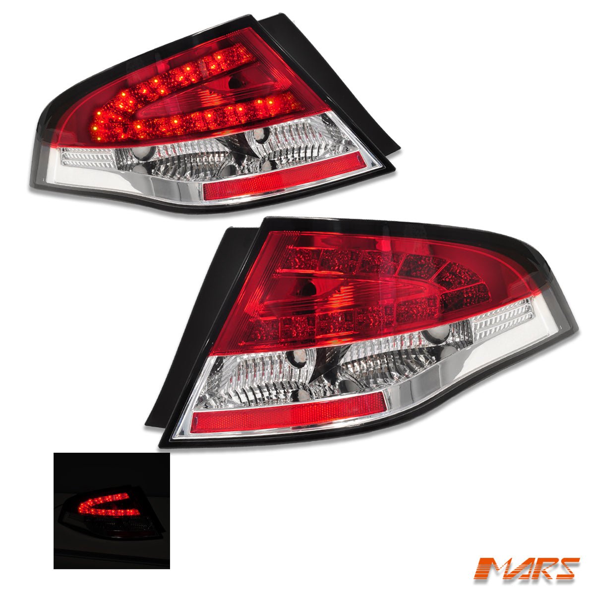Clear Red LED Tail Lights for Ford Falcon FPV FG Sedan XT G6 XR 2008 - 2014 - Mars Performance