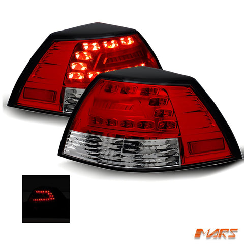Clear Red LED Tail Lights for Holden Commodore VE Sedan 2006 - 2013 - Mars Performance