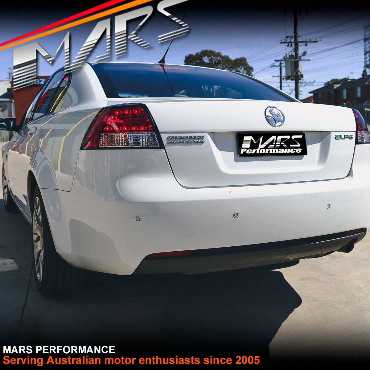 Clear Red LED Tail Lights for Holden Commodore VE Sedan 2006 - 2013 - Mars Performance