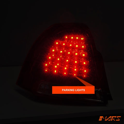 Clear Red LED Tail Lights for Holden Statesman WM 2006 - 2010 - Mars Performance