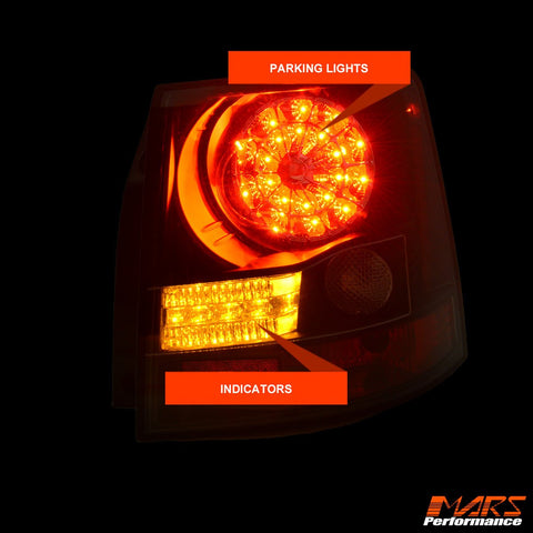 Clear Red LED Tail lights for Land Rover Range Rover Sport L320 2005 - 2009 Pre Update - Mars Performance