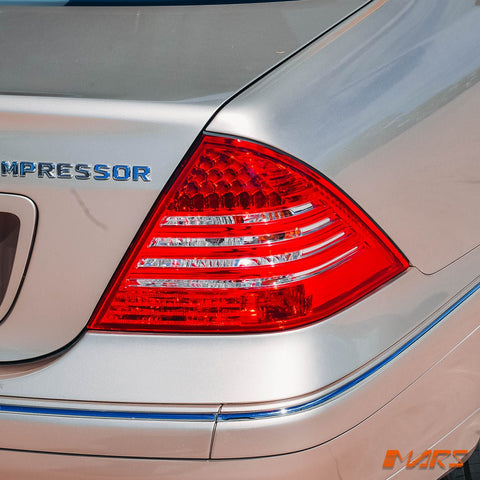 Clear Red LED Tail Lights for Mercedes - Benz C - Class W203 4 doors Sedan 2000 - 2004 - Mars Performance