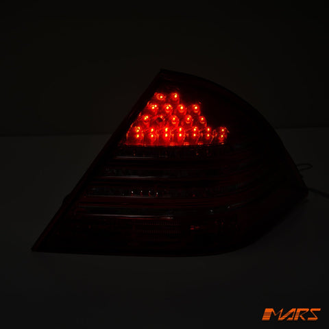 Clear Red LED Tail Lights for Mercedes - Benz C - Class W203 4 doors Sedan 2000 - 2004 - Mars Performance