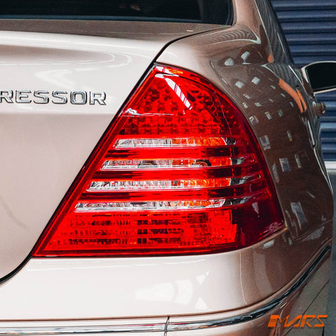 Clear Red LED Tail Lights for Mercedes - Benz C - Class W203 4 doors Sedan 2000 - 2004 - Mars Performance