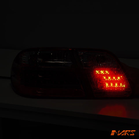Clear Red LED Tail Lights for Mercedes - Benz E - Class W210 4 doors Sedan 1995 - 2002 - Mars Performance