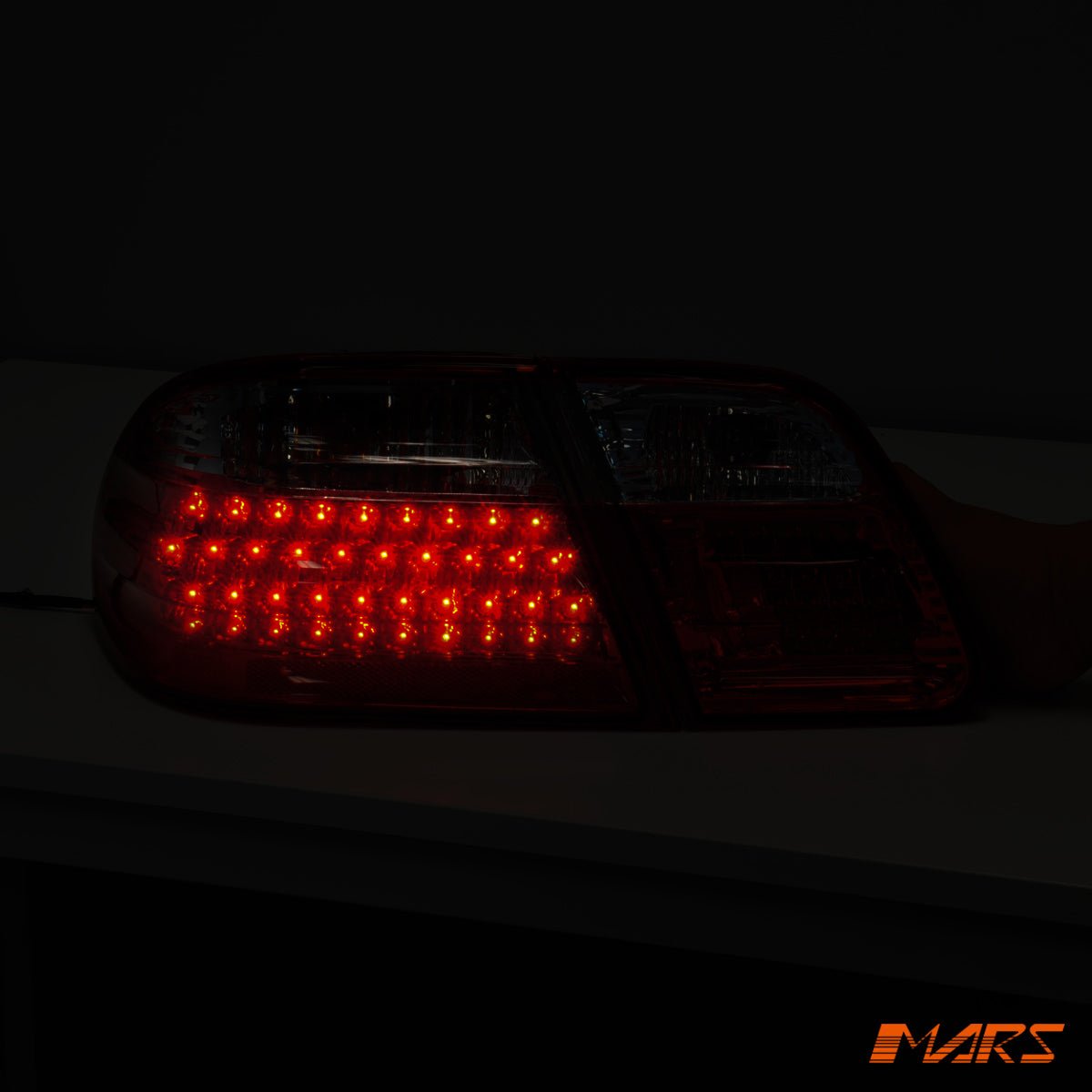 Clear Red LED Tail Lights for Mercedes - Benz E - Class W210 4 doors Sedan 1995 - 2002 - Mars Performance