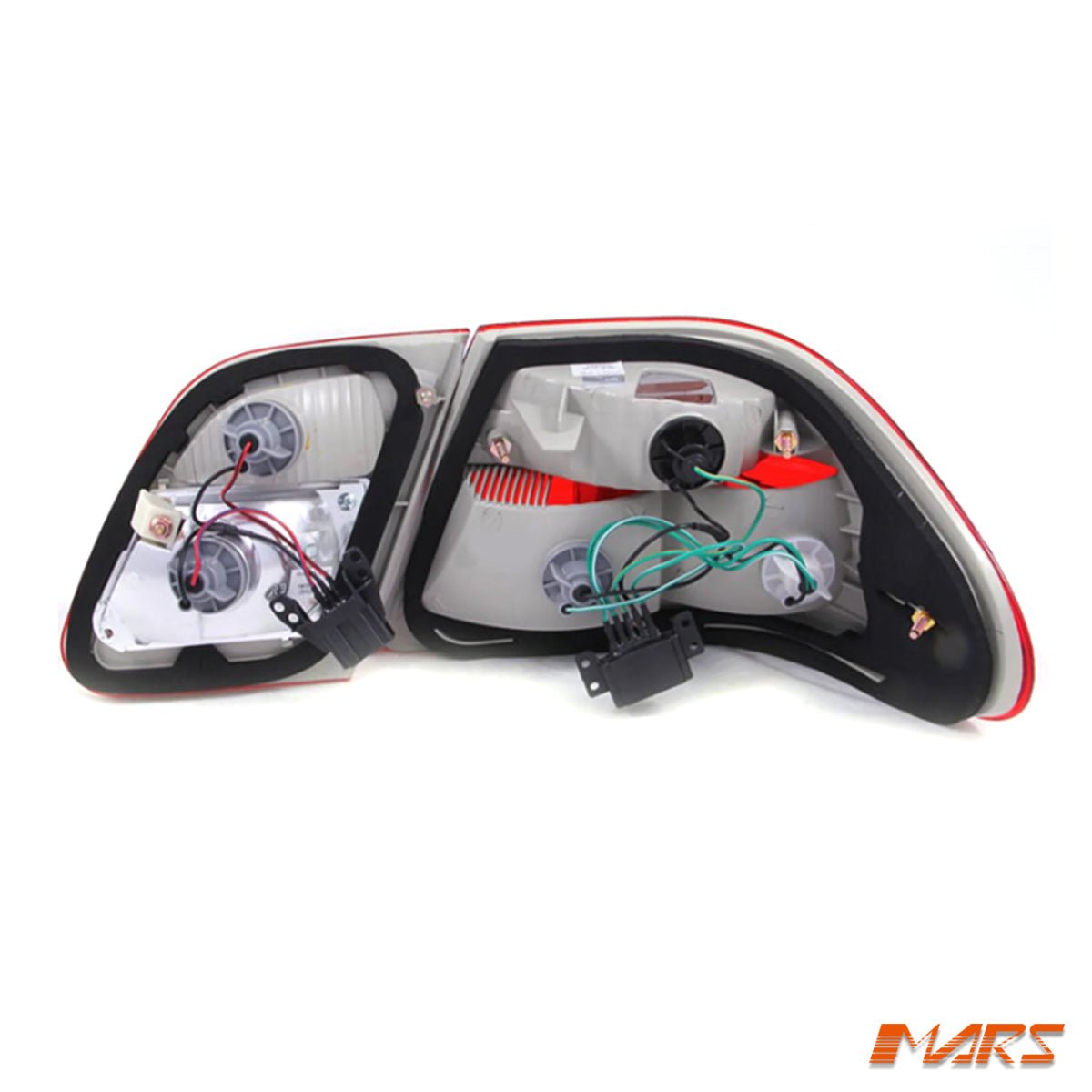 Clear Red LED Tail Lights for Mercedes - Benz E - Class W210 4 doors Sedan 1995 - 2002 - Mars Performance