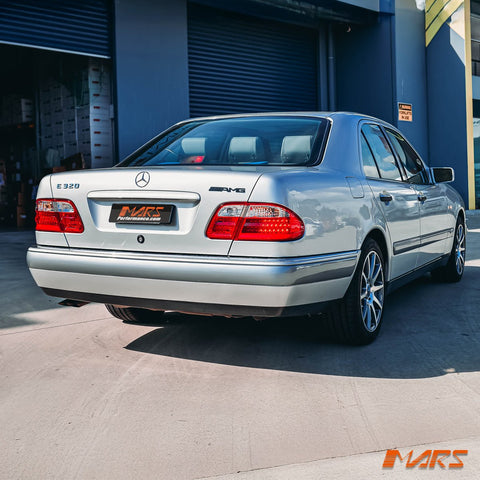 Clear Red LED Tail Lights for Mercedes - Benz E - Class W210 4 doors Sedan 1995 - 2002 - Mars Performance