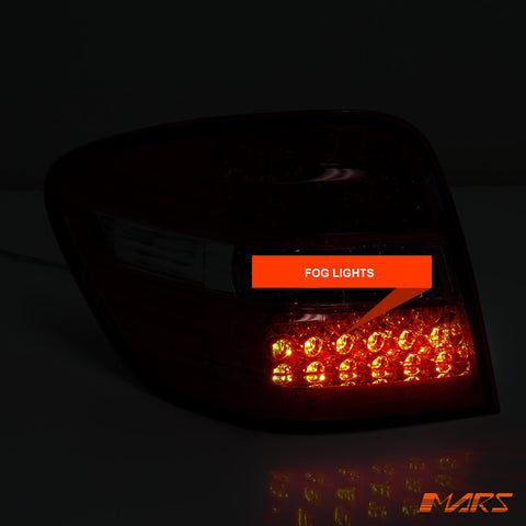 Clear Red LED Tail Lights for Mercedes - Benz ML - Class W164 2006 - 2008 & ML63 AMG - Mars Performance