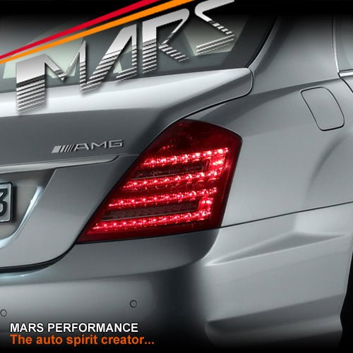 Clear Red LED Tail Lights for Mercedes - Benz S - Class W221 Sedan Pre update 06 - 09 - Mars Performance